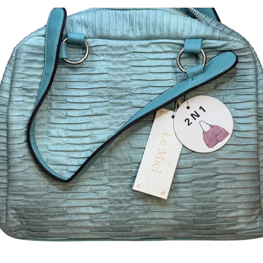 Le Miel‎ 2-in-1 Handbag Light Blue/Teal New with Tags wallet Y2K matching set